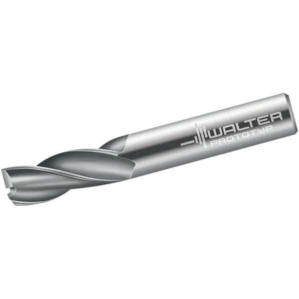 Walter-Prototyp - 11mm, 22mm LOC, 12mm Shank Diam, 83mm OAL, 3 Flute, Solid Carbide Square End Mill - Single End, Uncoated, Spiral Flute, 30° Helix, Centercutting, Right Hand Cut, Right Hand Flute - Americas Industrial Supply