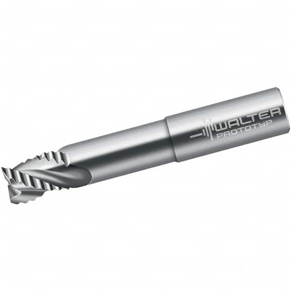 Walter-Prototyp - 16mm Diam, 20mm LOC, 3 Flute Solid Carbide Roughing Square End Mill - Uncoated, 115mm OAL, 16mm Shank Diam, Single End, Extended Reach, Centercutting, 40° Helix - Americas Industrial Supply