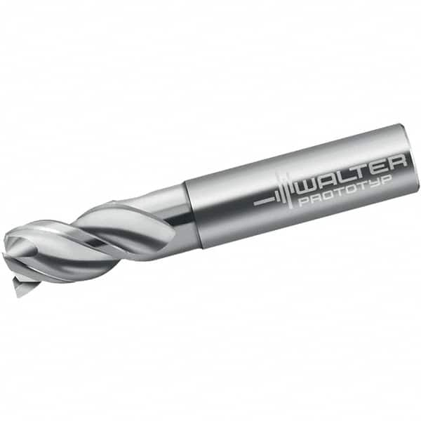 Walter-Prototyp - 25mm, 3 Flute, Single End, Solid Carbide, 0.5mm Corner Radius End Mill - 121mm OAL, 45° Helix, Right Hand Flute, 45mm LOC, Right Hand Cut, 63mm Extended Reach - Americas Industrial Supply