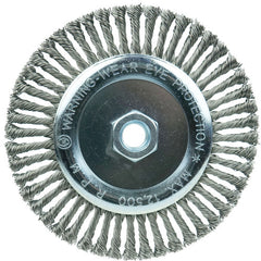 Vortec Pro 6″ Knot Wire Wheel, Stringer Bead Twist, .020″ Steel Fill, 5/8″-11 UNC Nut - Americas Industrial Supply