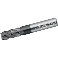 Walter-Titex - 1/2", 1" LOC, 1/2" Shank Diam, 3-1/2" OAL, 4 Flute, Solid Carbide Square End Mill - Single End, TiAlN Finish, Spiral Flute, 50° Helix, Centercutting, Right Hand Cut, Right Hand Flute - Americas Industrial Supply