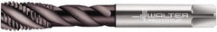 Walter-Prototyp - 1/2-13 UNC 4 Flute 2B Modified Bottoming Spiral Flute Tap - Powdered Metal, Hardlube Finish, 110mm OAL, Right Hand Flute, Right Hand Thread, Series EP2256302 - Americas Industrial Supply