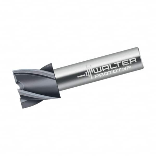 Walter-Prototyp - 8mm, 10mm LOC, 6mm Shank Diam, 50mm OAL, 4 Flute, Solid Carbide Square End Mill - Single End, TiAlN Finish, Spiral Flute, 30° Helix, Centercutting, Right Hand Cut, Right Hand Flute - Americas Industrial Supply