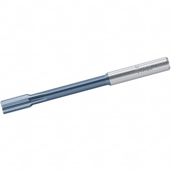 Walter-Titex - 5.97mm Solid Carbide 4 Flute Chucking Reamer - Straight Flute, 6mm Straight Shank, 12mm Flute Length, 75mm OAL - Americas Industrial Supply