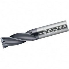 Walter-Prototyp - 7/16", 25.4mm LOC, 1/2" Shank Diam, 3-1/2" OAL, 4 Flute, Solid Carbide Square End Mill - Single End, TiAlN Finish, Spiral Flute, 30° Helix, Centercutting, Right Hand Cut, Right Hand Flute - Americas Industrial Supply