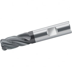 Walter-Prototyp - 8mm Diam, 19mm LOC, 4 Flute Solid Carbide 1mm Corner Radius Roughing End Mill - TiAlN Finish, 63mm OAL, 8mm Shank Diam, Single End, Centercutting, 40° Helix - Americas Industrial Supply