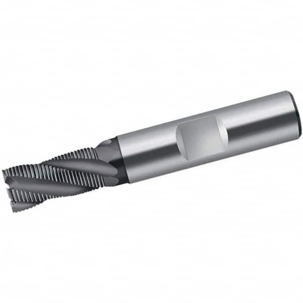 Walter-Prototyp - 8mm Diam, 19mm LOC, 4 Flute Solid Carbide 0.4mm Corner Radius Roughing End Mill - TiAlN Finish, 63mm OAL, 8mm Shank Diam, Single End, Extended Reach, Centercutting, 30° Helix - Americas Industrial Supply
