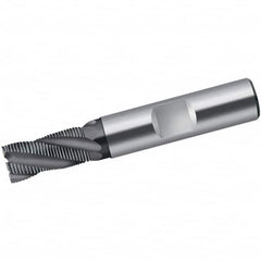 Walter-Prototyp - 8mm Diam, 19mm LOC, 4 Flute Solid Carbide 0.4mm Corner Radius Roughing End Mill - TiAlN Finish, 63mm OAL, 8mm Shank Diam, Single End, Extended Reach, Centercutting, 30° Helix - Americas Industrial Supply