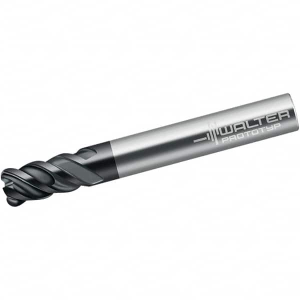 Walter-Prototyp - 10mm, 4 Flute, Single End, Solid Carbide, 2mm Corner Radius End Mill - 72mm OAL, 50° Helix, Right Hand Flute, 22mm LOC, Right Hand Cut - Americas Industrial Supply