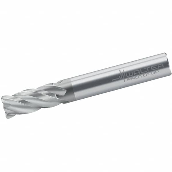 Walter-Prototyp - 8mm, 4 Flute, Single End, Solid Carbide, 2mm Corner Radius End Mill - 63mm OAL, Right Hand Flute, 19mm LOC, Right Hand Cut - Americas Industrial Supply
