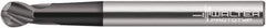 Walter-Prototyp - 10mm Diam, 11mm LOC, 4 Flute Solid Carbide Ball End Mill - TiAlN Finish, Single End, 100mm OAL, 10mm Shank Diam, Spiral Flute - Americas Industrial Supply