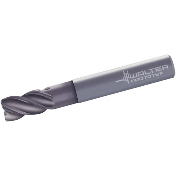 Walter-Prototyp - 12mm, 4 Flute, Single End, Solid Carbide, 0.2mm Corner Radius End Mill - 83mm OAL, 40° Helix, Right Hand Flute, 19mm LOC, Right Hand Cut, 36mm Extended Reach - Americas Industrial Supply