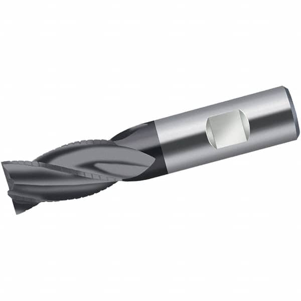 Walter-Prototyp - 10mm Diam, 22mm LOC, 4 Flute Solid Carbide 45° Corner Chamfer Roughing End Mill - AlCrN Finish, 72mm OAL, 10mm Shank Diam, Single End, Centercutting, 30° Helix - Americas Industrial Supply