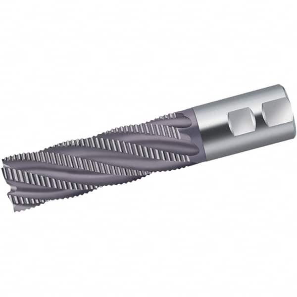 Walter-Prototyp - 8mm Diam, 38mm LOC, 4 Flute Powdered Metal Roughing Square End Mill - AlCrN Finish, 88mm OAL, 10mm Shank Diam, Single End, Centercutting, 35° Helix - Americas Industrial Supply