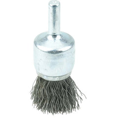 Vortec Pro 3/4″ Crimped Wire End Brush, .0104″ Steel Fill, 1/4″ Stem - Americas Industrial Supply