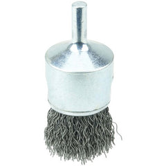 Vortec Pro 1″ Crimped Wire End Brush, .014″ Steel Fill, 1/4″ Stem - Americas Industrial Supply
