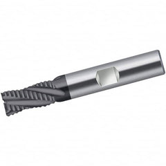 Walter-Prototyp - 3/8" Diam, 7/8" LOC, 4 Flute Solid Carbide 0.38mm Corner Radius Roughing End Mill - TiAlN Finish, 3" OAL, 3/8" Shank Diam, Single End, Centercutting, 40° Helix - Americas Industrial Supply