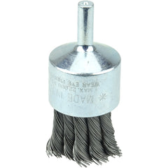 Vortec Pro 1″ Knot Wire End Brush, 1/4″ Stem, .020″ Steel Fill, 1/4″ Stem - Americas Industrial Supply
