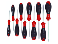 10 Piece - T7s; T8s; T9s; T10s; T20s; T25s; T27s; T30s; T40s Security - Torx SoftFinish® Cushion Grip Screwdriver Set - Americas Industrial Supply