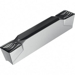 Walter - 4GX16 UF4 Grade WKP23S, 4mm Cutting Width Carbide Grooving Insert - 2.8mm Max Depth of Cut, Neutral, 0.4mm Corner Radius, Al2O3/TiN Finish - Americas Industrial Supply