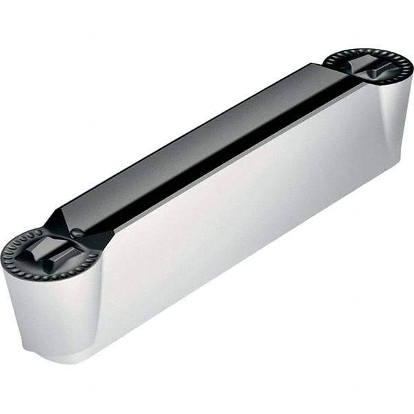 Walter - 3GX24 RD4 Grade WKP23S, 4mm Cutting Width Carbide Grooving Insert - 2mm Max Depth of Cut, Neutral, 2mm Corner Radius, Al2O3/TiN Finish - Americas Industrial Supply
