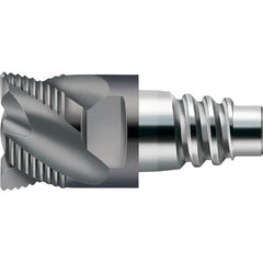 Walter-Prototyp - H3E Carbide End Milling Tip Insert - TiAlN Finish, 4 Flutes, 16mm Cutting Diam, 8.5mm Depth of Cut, 18.7mm Extension, 1/64" Cnr Rad - Americas Industrial Supply