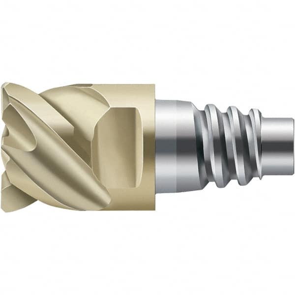 Walter-Prototyp - H4E Carbide End Milling Tip Insert - TiAlN/ZrN Finish, 4 Flutes, 20mm Cutting Diam, 9.85mm Depth of Cut, 21.3mm Extension, 0.0787" Cnr Rad - Americas Industrial Supply