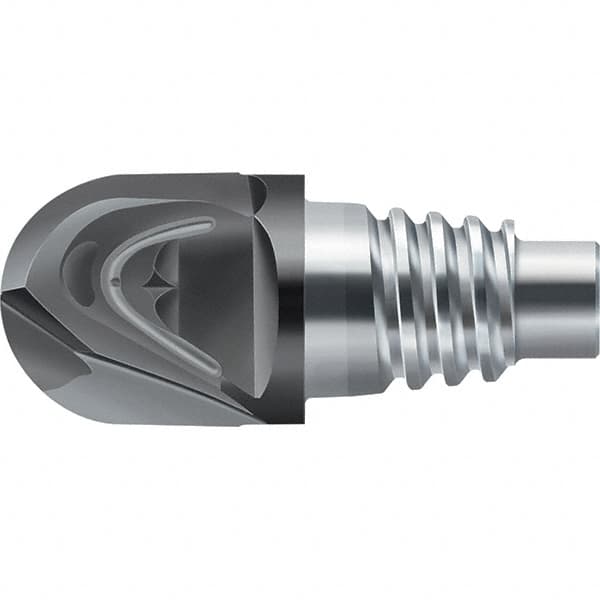 Walter-Prototyp - H1E Carbide Ball Nose Milling Tip Insert - TiAlN Finish, 2 Flutes, 10mm Cutting Diam, 8mm Depth of Cut, 11.8mm Extension, 0.1969" Cnr Rad - Americas Industrial Supply