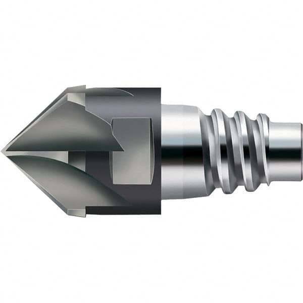 Walter-Prototyp - H3E Carbide Chamfer Milling Tip Insert - TiAlN Finish, 8 Flutes, 16mm Cutting Diam, 6.5mm Depth of Cut, 18.7mm Extension - Americas Industrial Supply