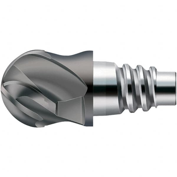 Walter-Prototyp - H8E Carbide Ball Nose Milling Tip Insert - TiAlN Finish, 4 Flutes, 25mm Cutting Diam, 13.5mm Depth of Cut, 25.6mm Extension, 0.4921" Cnr Rad - Americas Industrial Supply