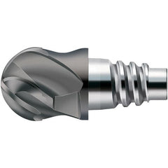 Walter-Prototyp - H8E Carbide Ball Nose Milling Tip Insert - TiAlN Finish, 4 Flutes, 25mm Cutting Diam, 13.5mm Depth of Cut, 25.6mm Extension, 0.4921" Cnr Rad - Americas Industrial Supply