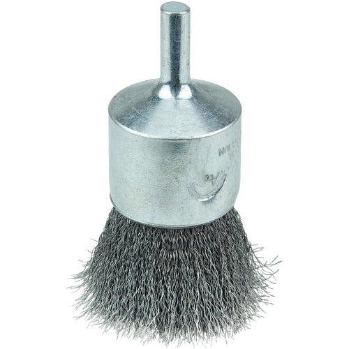 Vortec Pro 1″ Crimped Wire End Brush, .006″ Steel Fill, 1/4″ Stem - Americas Industrial Supply