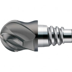 Walter-Prototyp - AH8E Carbide Ball Nose Milling Tip Insert - TiAlN Finish, 4 Flutes, 19.05mm Cutting Diam, 10.49mm Depth of Cut, 21.31mm Extension, 3/8" Cnr Rad - Americas Industrial Supply