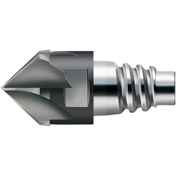 Walter-Prototyp - AH3E Carbide Chamfer Milling Tip Insert - TiAlN Finish, 8 Flutes, 15.88mm Cutting Diam, 6.5mm Depth of Cut, 18.69mm Extension - Americas Industrial Supply