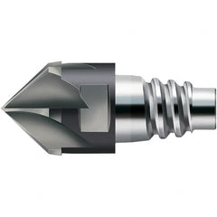 Walter-Prototyp - AH3E Carbide Chamfer Milling Tip Insert - TiAlN Finish, 8 Flutes, 15.88mm Cutting Diam, 6.5mm Depth of Cut, 18.69mm Extension - Americas Industrial Supply