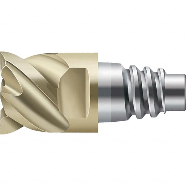 Walter-Prototyp - H4E Carbide End Milling Tip Insert - TiAlN/ZrN Finish, 4 Flutes, 12mm Cutting Diam, 5.75mm Depth of Cut, 14.5mm Extension - Americas Industrial Supply