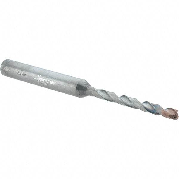 Walter-Titex - 3.2mm 140° Solid Carbide Jobber Drill - Double Coating Finish, Right Hand Cut, Spiral Flute, Straight Shank, 74mm OAL, X-treme D Point - Americas Industrial Supply