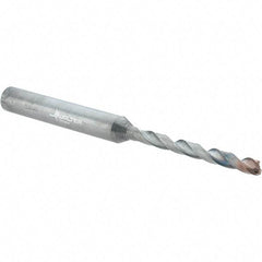 Walter-Titex - 3.2mm 140° Solid Carbide Jobber Drill - Double Coating Finish, Right Hand Cut, Spiral Flute, Straight Shank, 74mm OAL, X-treme D Point - Americas Industrial Supply