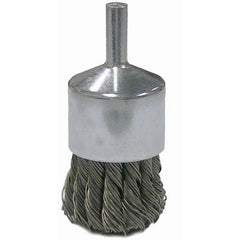 Vortec Pro 1″ Knot Wire End Brush, .014″ Steel Fill, 1/4″ Stem - Americas Industrial Supply
