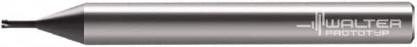 Walter-Prototyp - 0.122" Cutting Diam, 3 Flute, Solid Carbide Helical Flute Thread Mill - Internal Thread, 1.4mm LOC, 57mm OAL, 6mm Shank Diam - Americas Industrial Supply