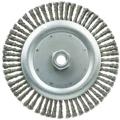 Vortec Pro 6-7/8″ Knot Wire Wheel, Stringer Bead Twist, .020″ Steel Fill, 5/8″-11 UNC Nut - Americas Industrial Supply