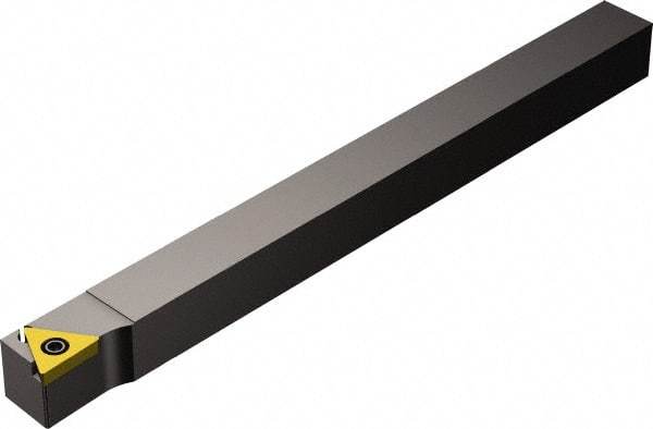 Sandvik Coromant - STJCR/L-S, Left Hand Cut, -3° Lead Angle, 16mm Shank Height x 16mm Shank Width, Neutral Rake Indexable Turning Toolholder - 125mm OAL, TCMT 11 02 04, TCMT 2(1.5)1 Insert Compatibility, Series CoroTurn 107 - Americas Industrial Supply