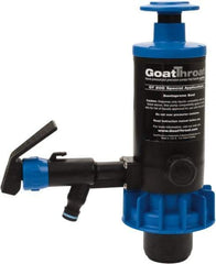 GoatThroat Pumps - 3/8" Outlet, 4 GPM, Polypropylene Hand Operated Transfer Pump - 56" OAL, For up to 55 Gal Drums, For Antifreeze, Caustics, Light Weight Liquids, Wetting Agents & Soaps - Americas Industrial Supply