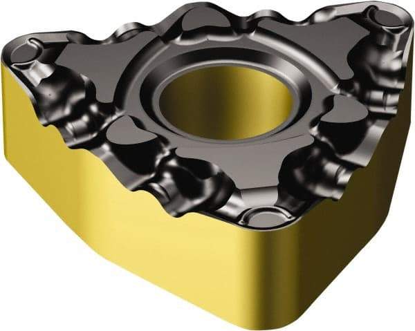 Sandvik Coromant - WNMG431 PF Grade 4315 Carbide Turning Insert - TiCN/AI2O3/TiN Finish, 80° Trigon, 1/2" Inscr Circle, 3/16" Thick, 1/64" Corner Radius - Americas Industrial Supply