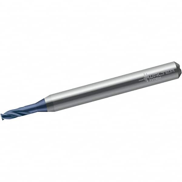 Walter-Titex - 5mm 180° Spiral Flute Solid Carbide Screw Machine Drill Bit - Tinal Finish, Right Hand Cut, 19mm Flute Length, 63mm OAL, Face Cutting Point, Straight Shank, Through Coolant - Americas Industrial Supply