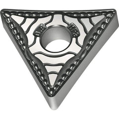 Walter - TNMG333 MP3 Grade WPP10S Carbide Turning Insert - TiCN/Al2O3/TiN Finish, 60° Triangle, 3/8" Inscr Circle, 3/16" Thick, 3/64" Corner Radius - Americas Industrial Supply