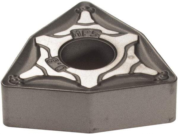 Walter - WNMG432 MP5 Grade WPP20S Carbide Turning Insert - TiCN/Al2O3/TiN Finish, 80° Trigon, 1/2" Inscr Circle, 3/16" Thick, 1/32" Corner Radius - Americas Industrial Supply