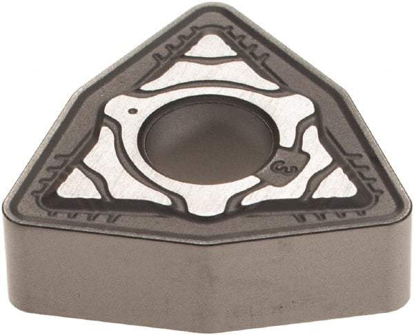 Walter - WNMG433 RP5 Grade WPP10S Carbide Turning Insert - TiCN/Al2O3/TiN Finish, 80° Trigon, 1/2" Inscr Circle, 3/16" Thick, 3/64" Corner Radius - Americas Industrial Supply