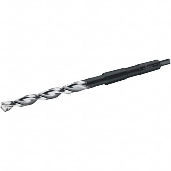 Walter-Titex - 19.25mm, 2MT 130° Point Cobalt Taper Shank Drill Bit - Bright/Oxide Finish, 140mm Flute Length, 238mm OAL, Parabolic Flute, Series A4247 - Americas Industrial Supply
