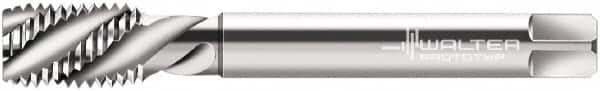 Walter-Prototyp - M20x2.50 Metric 4 Flute 6H Modified Bottoming Spiral Flute Tap - Cobalt, Bright Finish, 140mm OAL, Left Hand Flute, Left Hand Thread, Series P205698 - Americas Industrial Supply